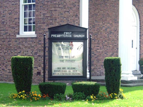Lyons Presbyterian Church Sign
