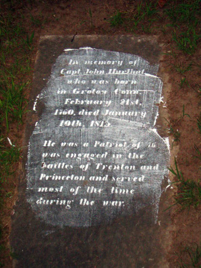 Old Headstone of John Hurlbut