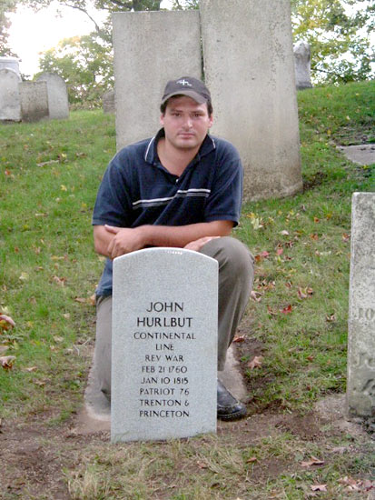 New Headstone of John Hurlbut